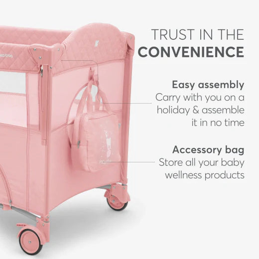 Baby cot 2 levels Milky Way Pink 2023