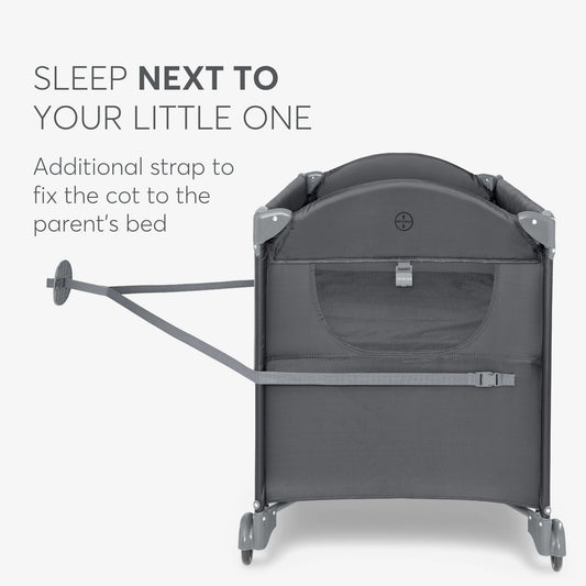 Kikkaboo - Baby Cot 2 Levels - Milky Way - Dark Grey