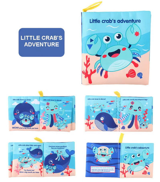 Tumama Kids - Stories Crinkle Book - Soft Cloth Book - Crab