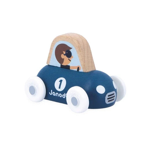 Janod - Mountain Valley Wooden Sports Car - Blue