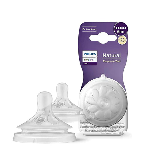 Avent 2 Natural Response teats 6m+ - 5 holes