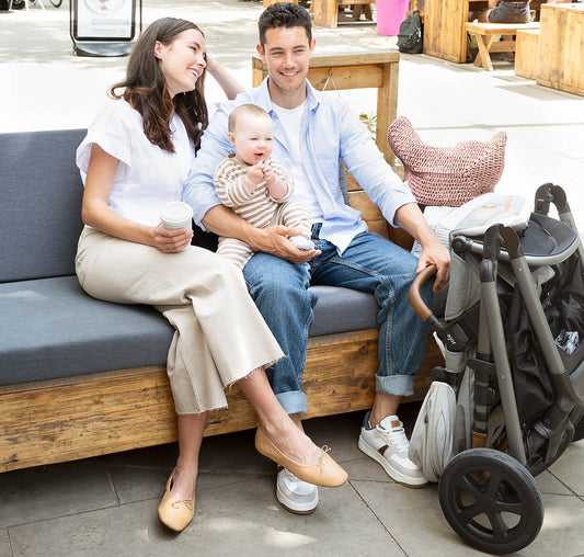 Aeria stroller signature Oyster + I-Level car seat signature with LX 2 Isofix base