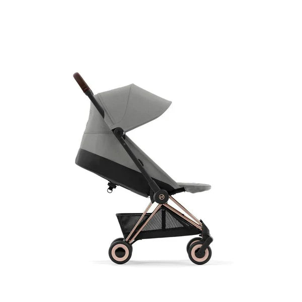 Cybex Coya Stroller Rosegold Mirage Grey + Cloud-T car seat (Base T, Adapters & bumper bar are optional)