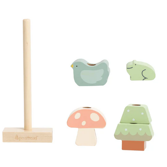 Pearhead - Woodland Wooden Stacking Toy