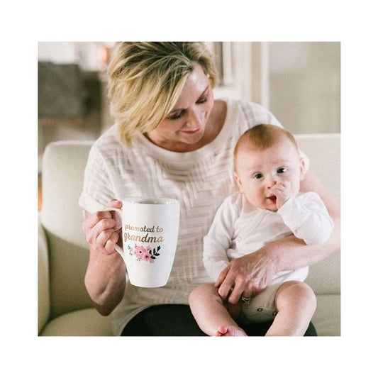Pearhead - "Promoted to Grandma” Floral - Mug