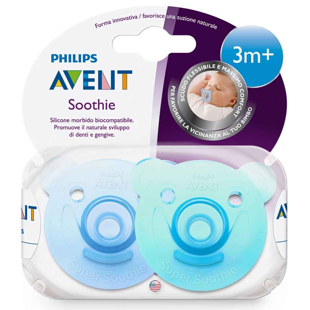 Avent - 2 Shaped Orthodontic Soothie Stronger Teat - 3m+ - Boy