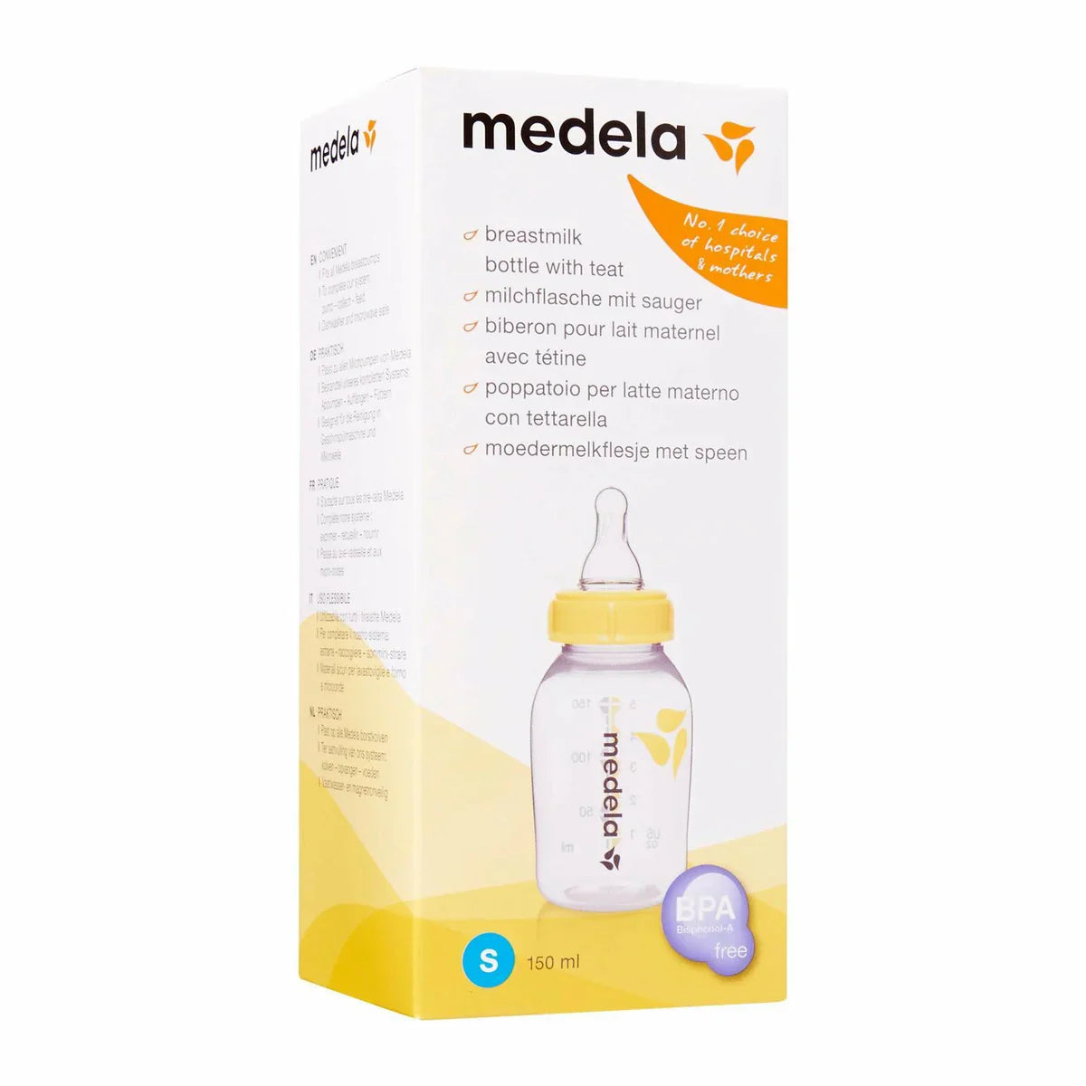 Breast milk bottle with teat