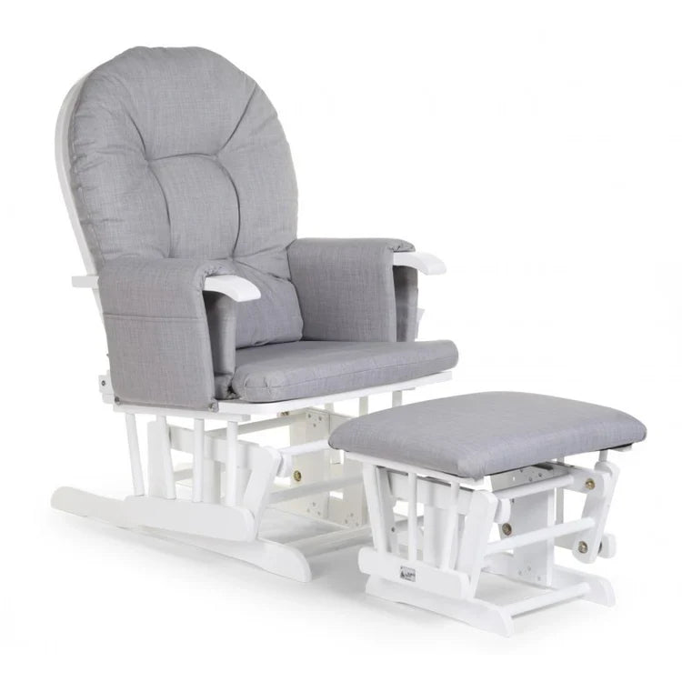 Miila Canvas Nursing Chair Light Grey Rocker