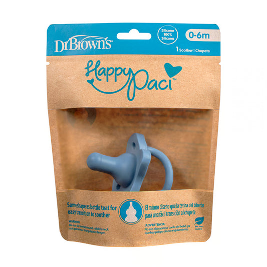 Dr. Brown's - HappyPaci 100% Silicone Pacifier - , 0m+, - Blue 1 Pack