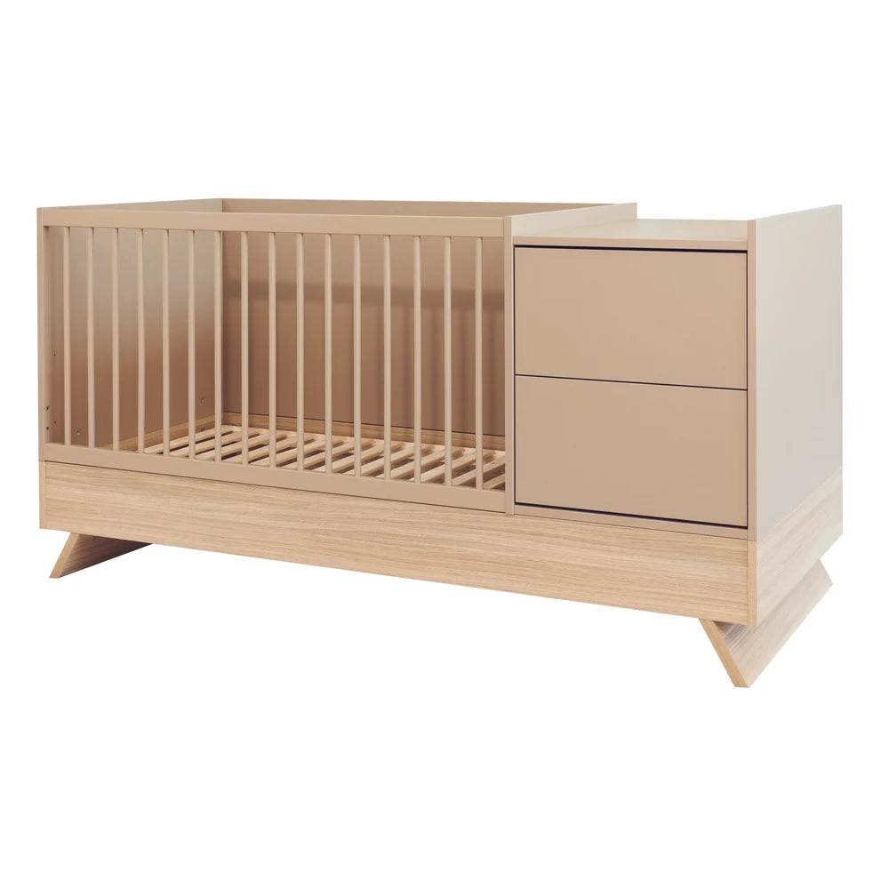 Faktum - Sienna 3in1 Multi Bed Baby Cot With Dresser & Junior Bed Conversion - Cappucino