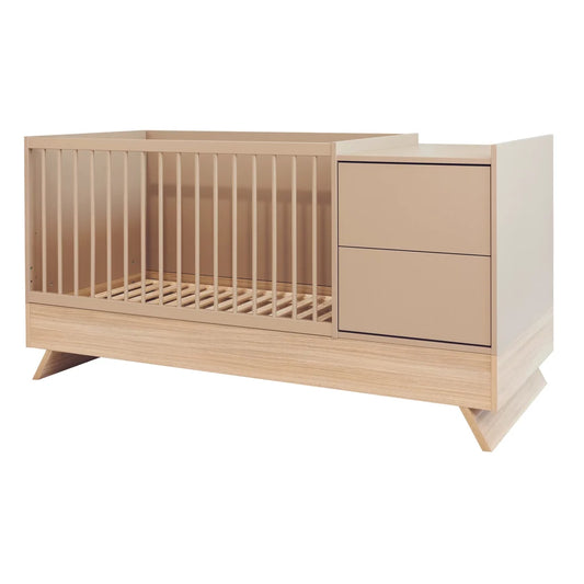 Faktum - Sienna 3in1 Multi Bed Baby Cot With Dresser & Junior Bed Conversion - Cappucino