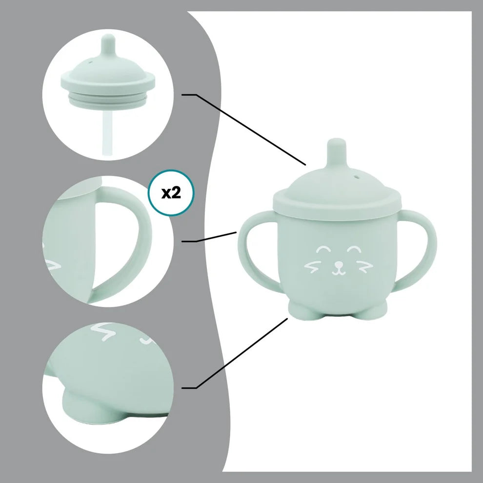 Babymoov - ISY Cup Fox Silicone - Powder Blue