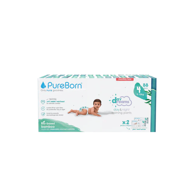 Pureborn - Organic Bamboo Diapers - Size 4