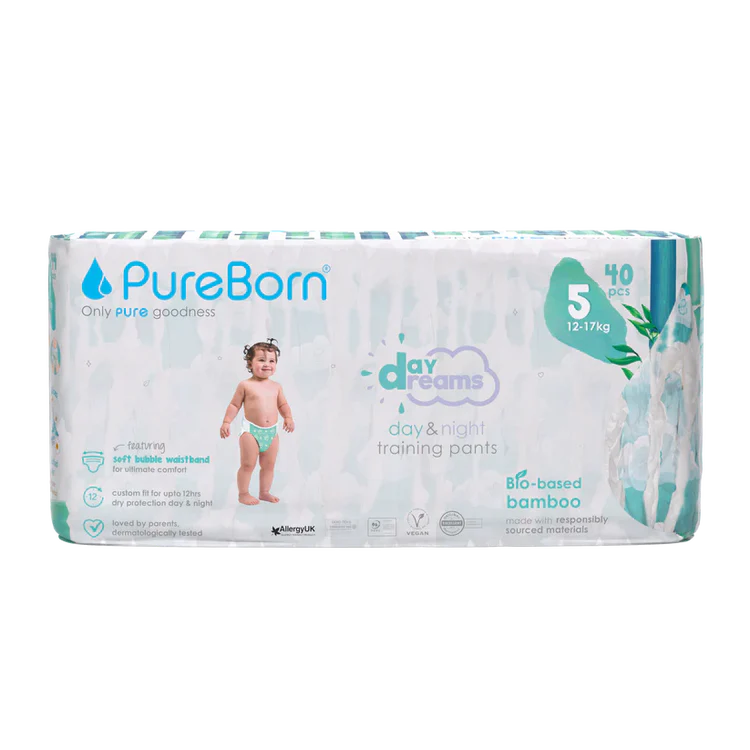 Pureborn - Organic Bamboo Diapers - Size 5