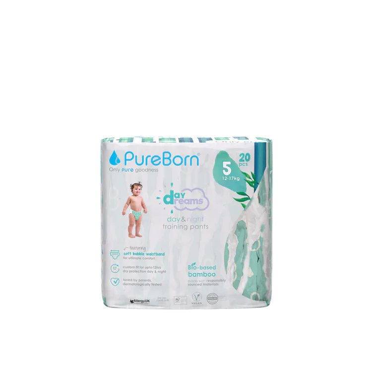 Pureborn - Organic Bamboo Diapers - Size 5