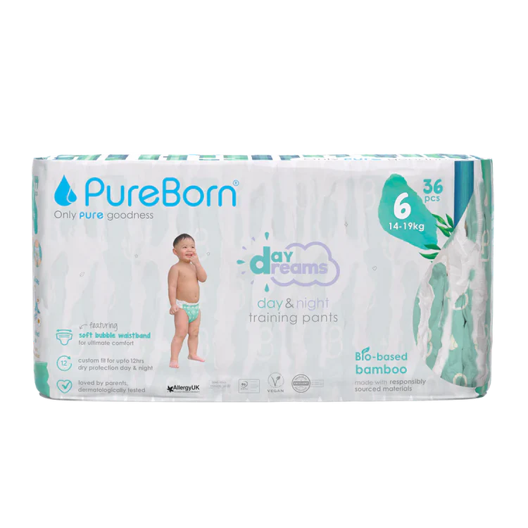 Pureborn - Organic Bamboo Diapers - Size 6