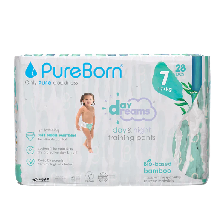 Pureborn - Organic Bamboo Diapers - Size 7