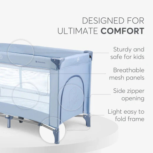 Baby cot 2 levels So Gifted Blue 2023