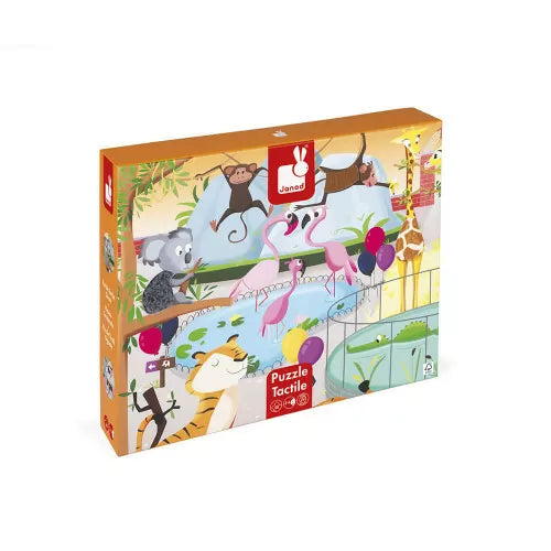 Janod Tactile Puzzle “A Day at the Zoo” 