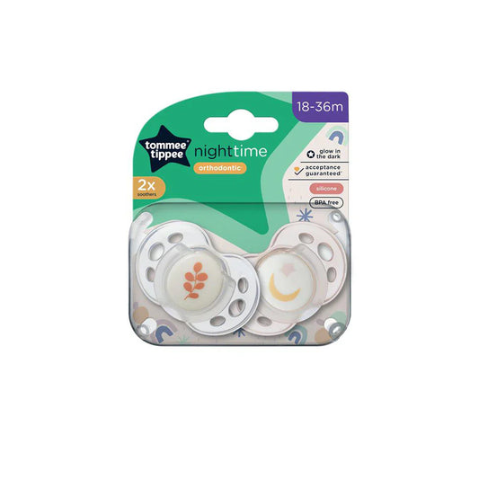 Tommee Tippee - Night Silicone Soother - 18-36m - 2pcs - ASST1