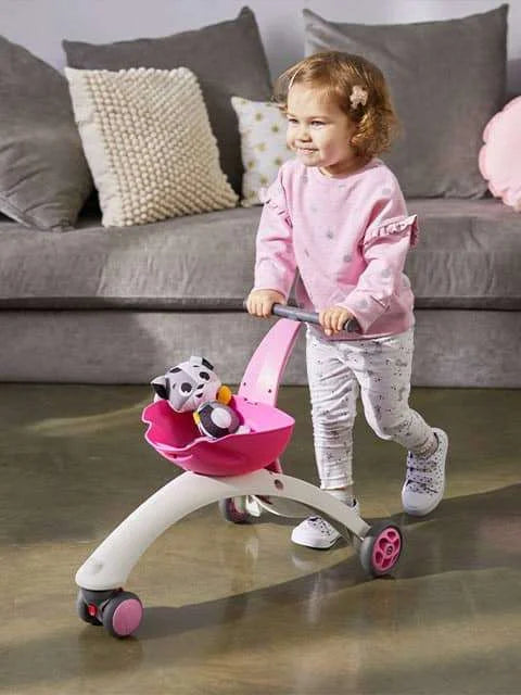 Tiny Love 5 in 1 Walk Behind & ride-on-Pink