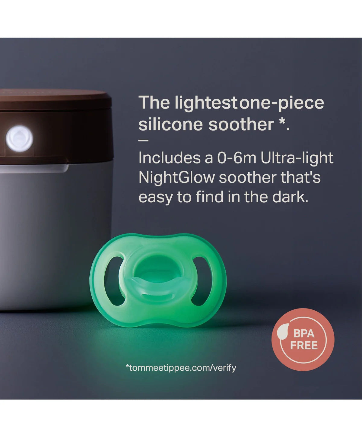 Tomme Tippee - Uv Night Glow Pod - Ultra Soother - NEW!!