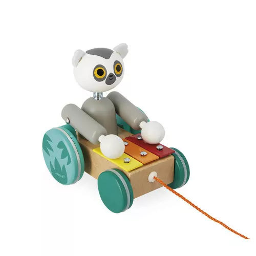 Janod Tropik - Pull-Along Lemur Xylophone 