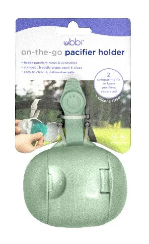 Ubbi On The Go Pacifier Holder Sage