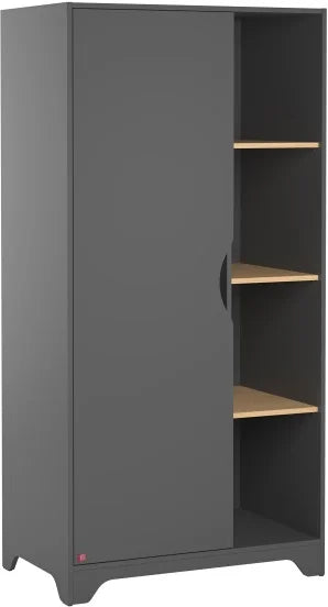 VOX Wardrobe Leaf Graphite/Oak

Depth: 52cm
Width: 88.5cm
Height: 179.5cm

weight 66.80 kgs (3 packages)
Graphite/Oak