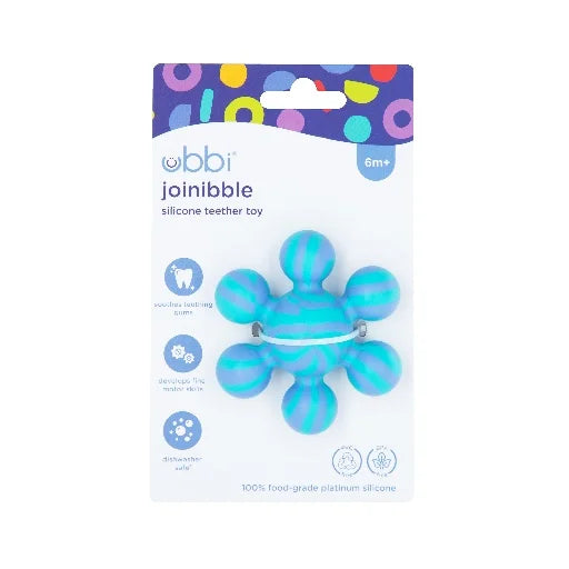 Ubbi Joinibble Silicone Teether Toys 1pk Blue