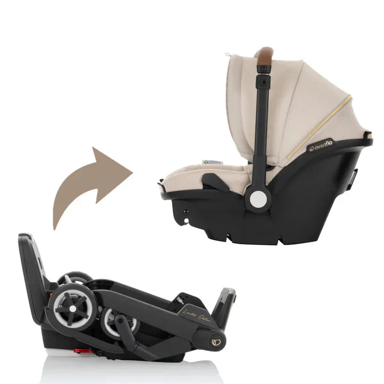 EVENFLO SHYFT DUALRIDE CARSEAT + STROLLER CHAMPAGNE