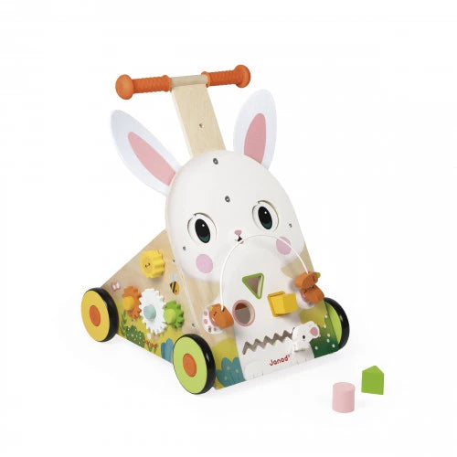Janod - Wooden Rabbit Multi Activity Cart