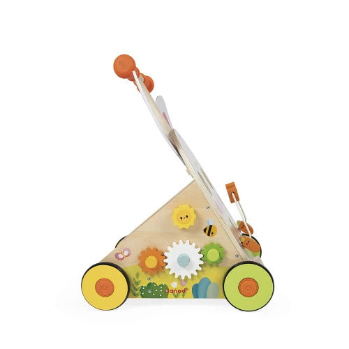 Janod - Wooden Rabbit Multi Activity Cart