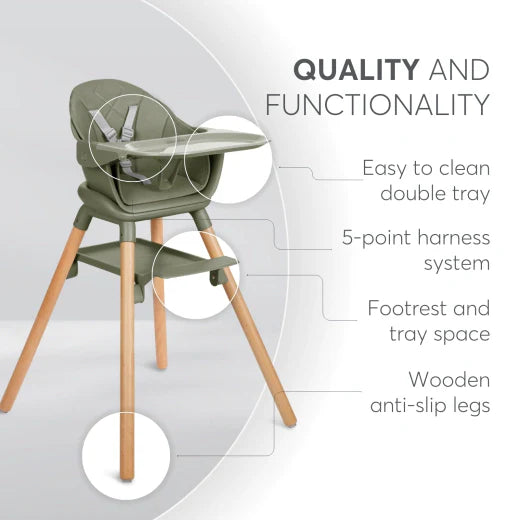 Highchair 6in1 Woody Army Green 2024