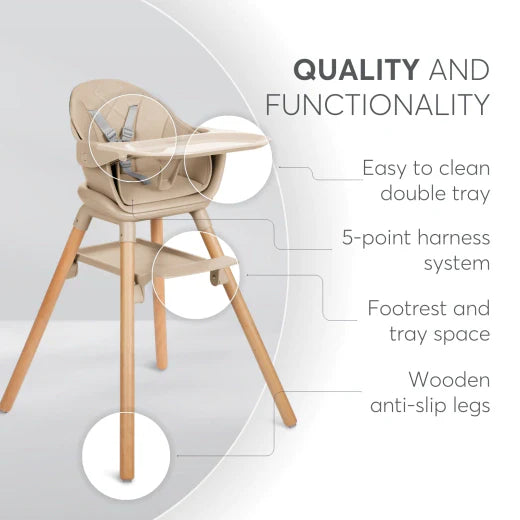 Highchair 6in1 Woody Beige 2024