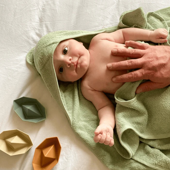 Candide XXL 2-in-1 Parent/Baby Bath Apron 100x100 cm Green