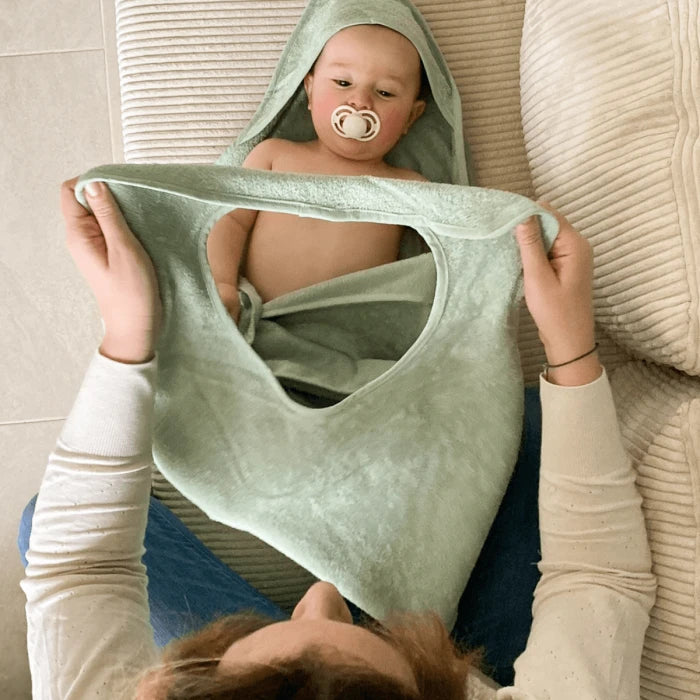 Candide XXL 2-in-1 Parent/Baby Bath Apron 100x100 cm Green