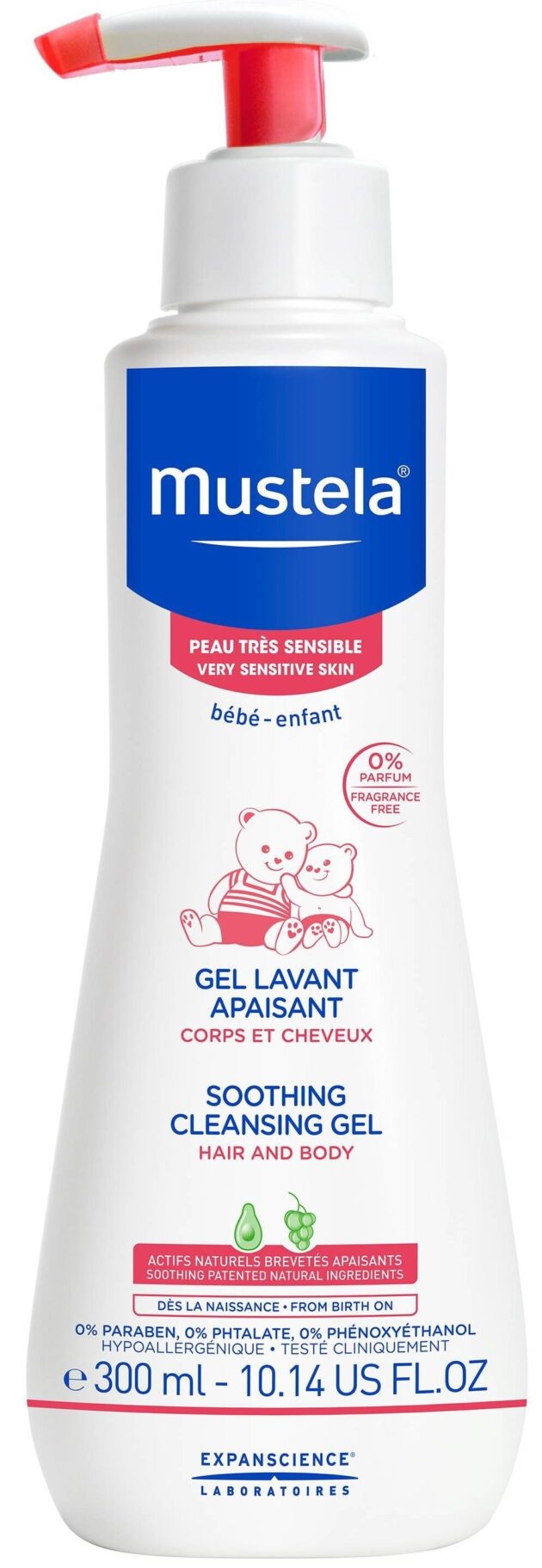 mustela baby soothing cleansing gel for hair and body