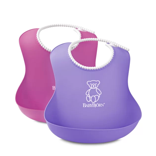 Baby Bib 2 Pack Pink/Purple