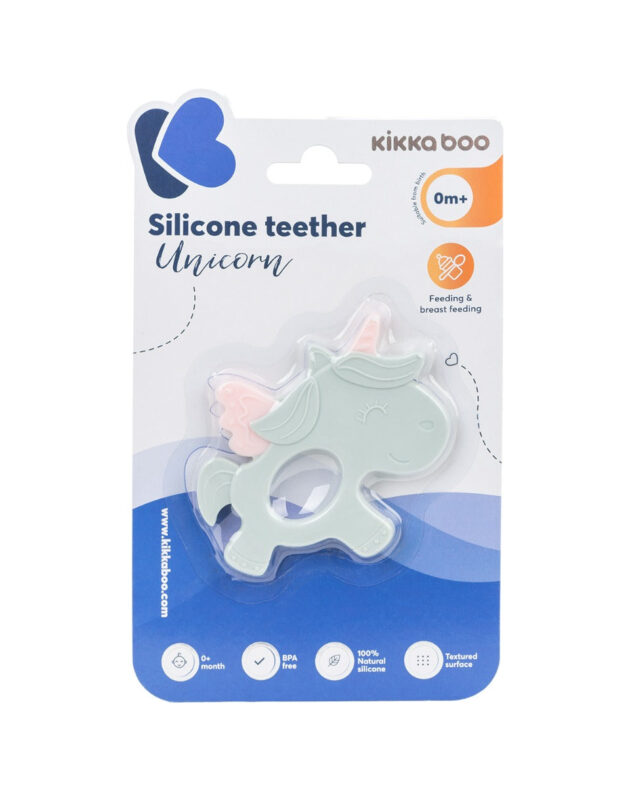 Silicone teether Unicorn Mint