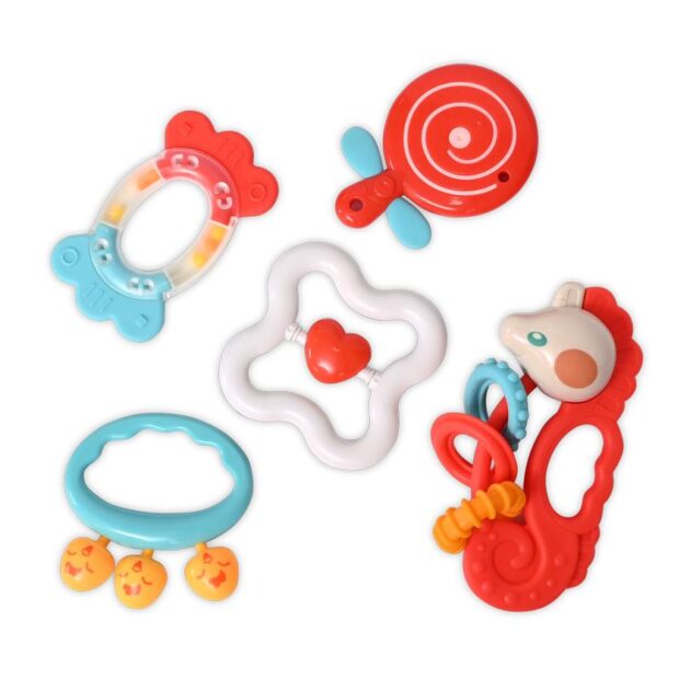 Baby-Teether and Rattle Set 5 pcs