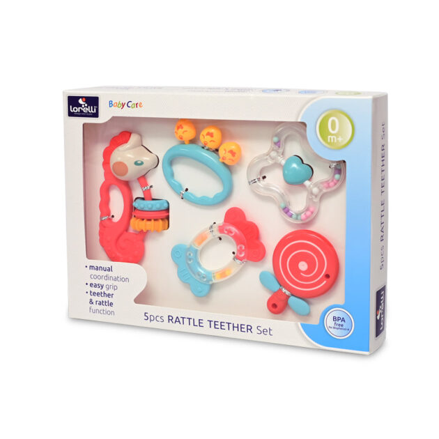 Baby Rattle-Teether Set 5 pcs