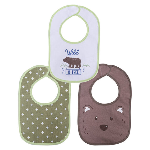 Bibs INTERLOCK Set 3 pieces with velcro